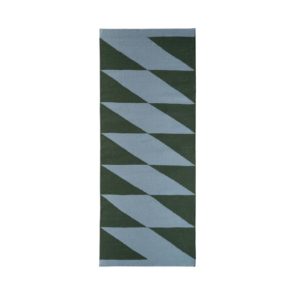 Tapis de couloir Takt vert / 70 x 180 cm - & klevering - Taky / Vert - Laine de Nouvelle-Zélande