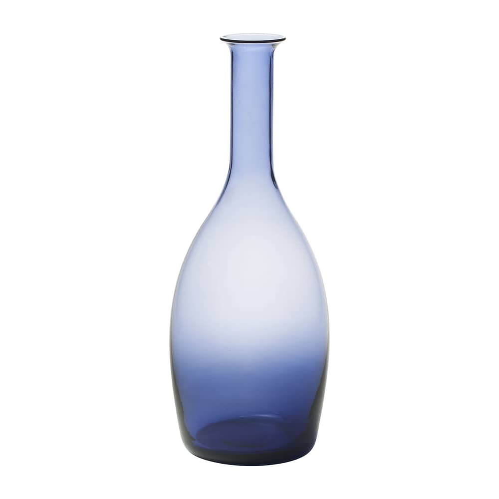 Vase Bottiglia verre bleu / Vase - H 29,5 cm / Seconde vie - Bitossi Home - Bleu foncé - Verre soufflé bouche