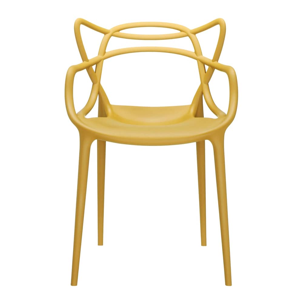 Chaise empilable Masters jaune / Philippe Starck, 2010 - Kartell - Moutarde - Technopolymère thermoplastique recyclé