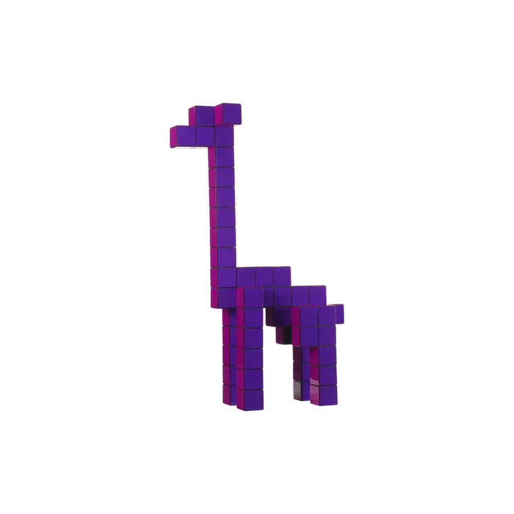 Panton Cubes Giraffe Decoration plastic material purple / Giraffe Kit - Verner Panton, 1974 - Vitra - Giraffe / Two-Tone Purple - Recycled ABS