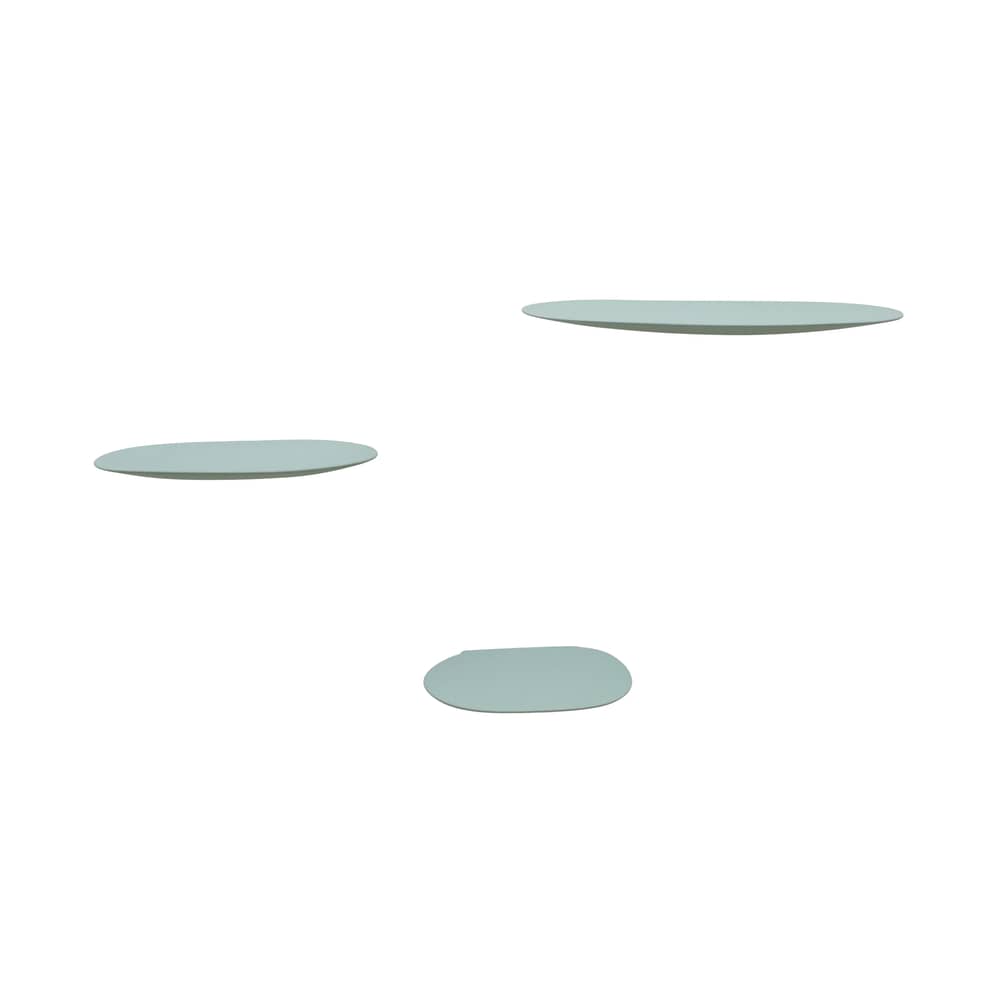 Set de 3 étagère Isola céramique - Moustache - Vert menthe - Céramique émaillée