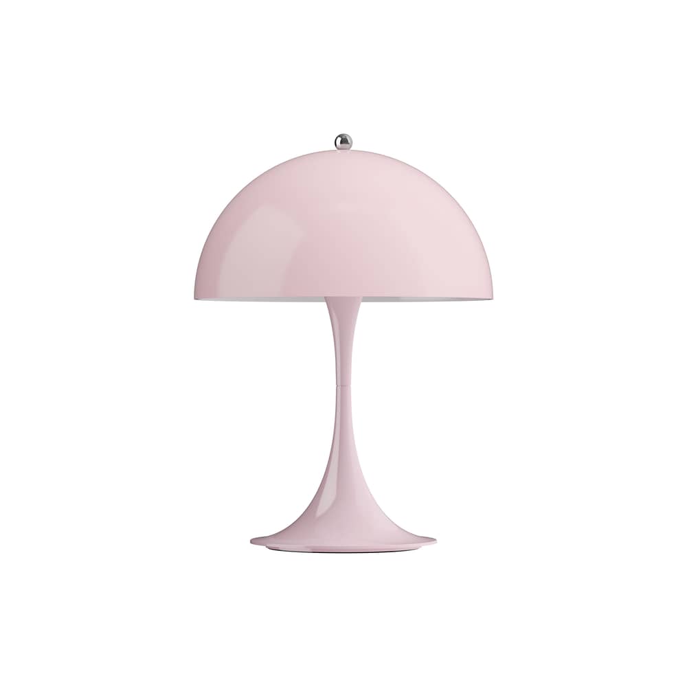 Lampe sans fil rechargeable Panthella 250 plastique rose / LED -  Ø 25 cm - Louis Poulsen - Rose pâle opalin / Pied rose pâle opaque - Acrylique opalin