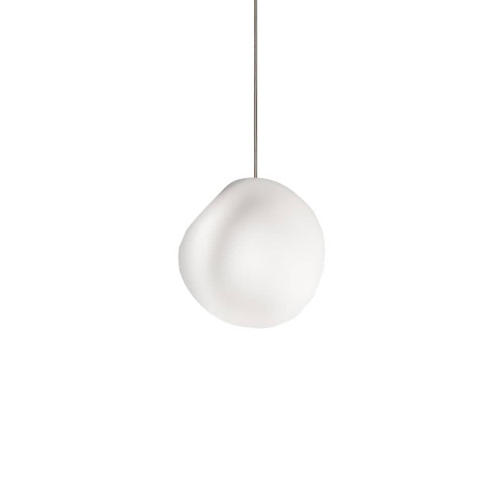 Sospensione Hoba Piccola vetro bianco / Ø 13 cm - Foscarini - Ø 13 cm - Vetro soffiato a bocca