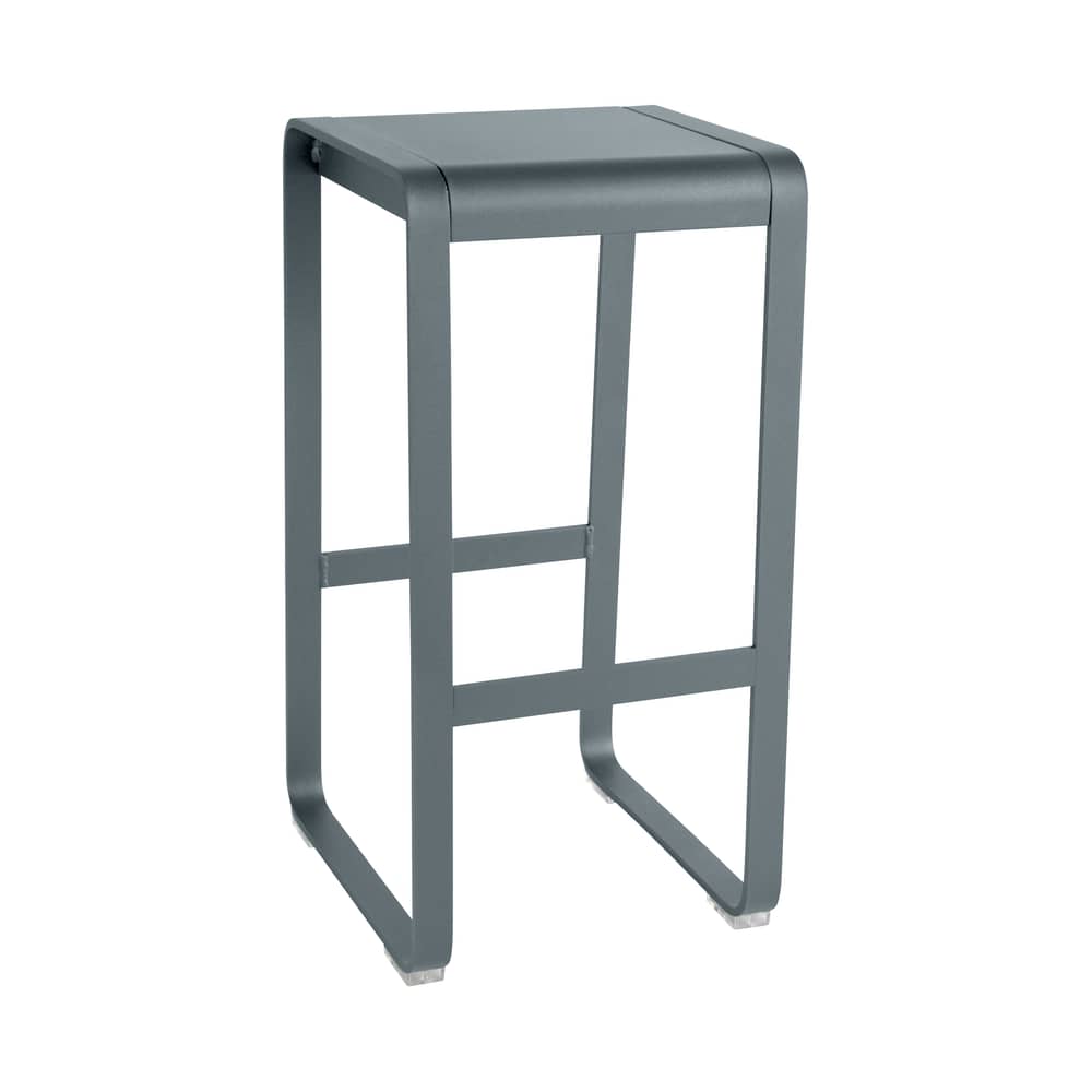 Barhocker Bellevie metall grau / H 75 cm -  Aluminium - Fermob - Gewittergrau - bemaltes Aluminium