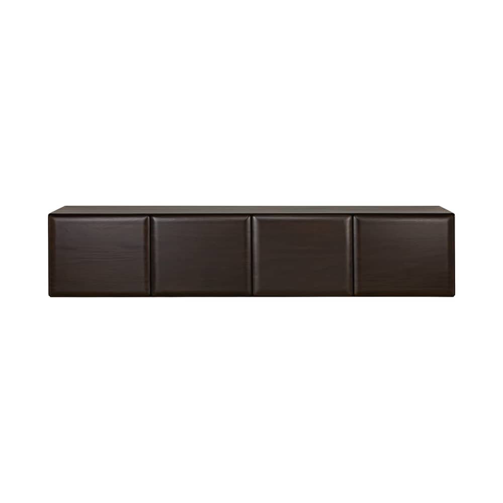 Buffet suspendu PI Light bois marron / L 225 x P 43 x H 47 cm - Ethnicraft - Acajou brun foncé - Acajou massif