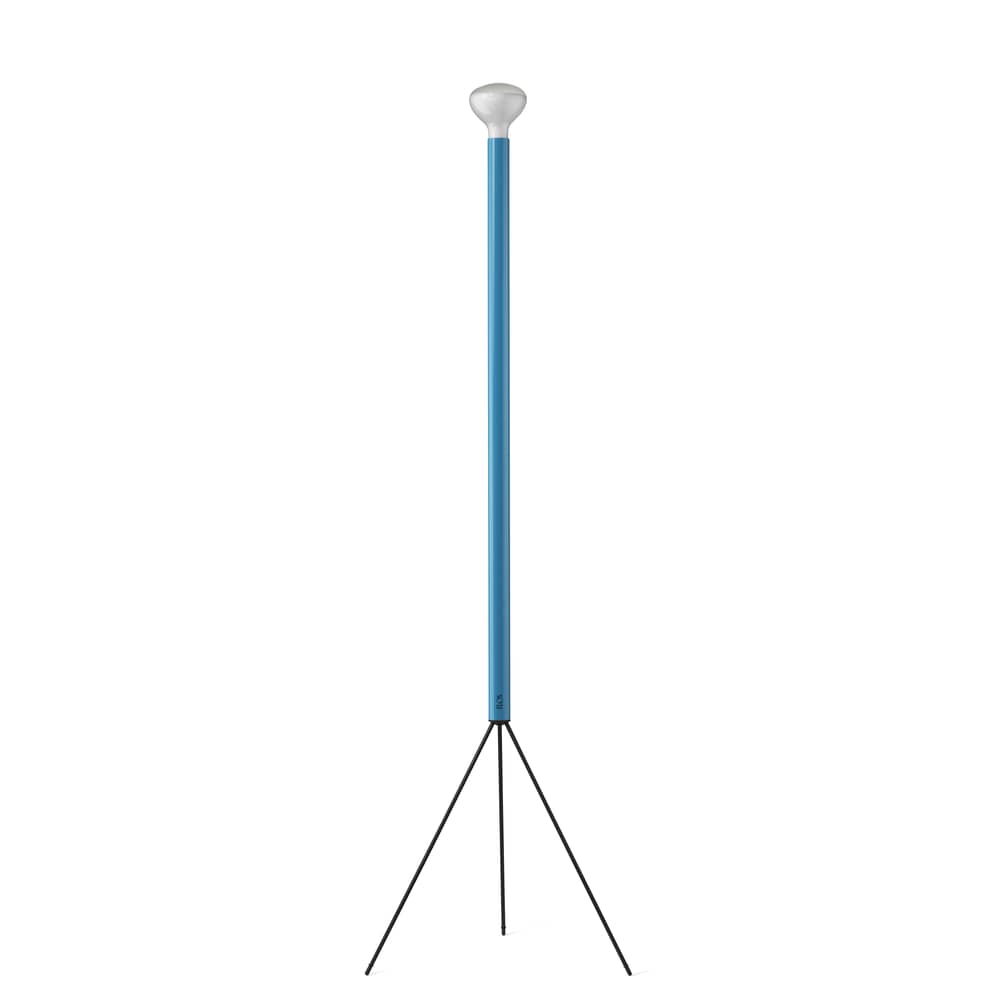 Lampadaire Luminator métal bleu / A. & P. Castiglioni, 1954 - Flos - Bleu - Métal