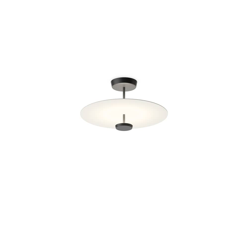 Plafonnier Flat LED métal blanc / Ø 55 cm - 2 disques - Vibia - Ø 55 cm / Blanc - Aluminium