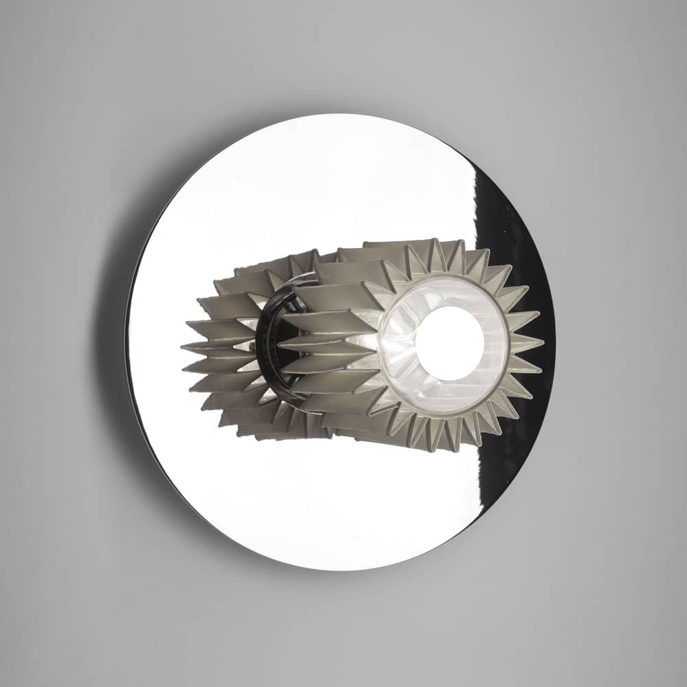 Applique In the sun Medium argent métal / Plafonnier - Ø 27 cm - DCW éditions - Chromé / Maille argent - Acier, Aluminium, Verre