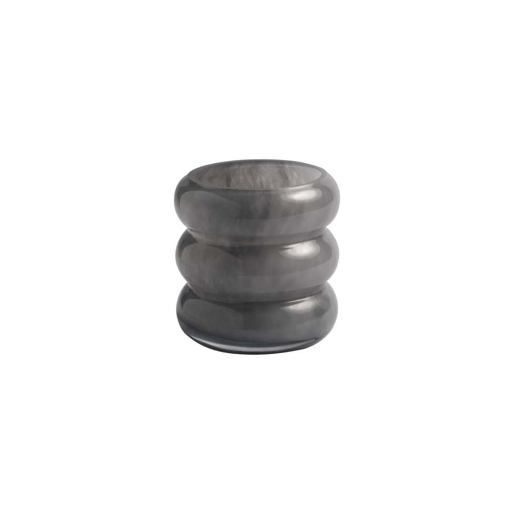 Vase Chubby Small glas grau / Ø 10 x H 10 cm - & klevering - H 10 cm / Grau - Glas