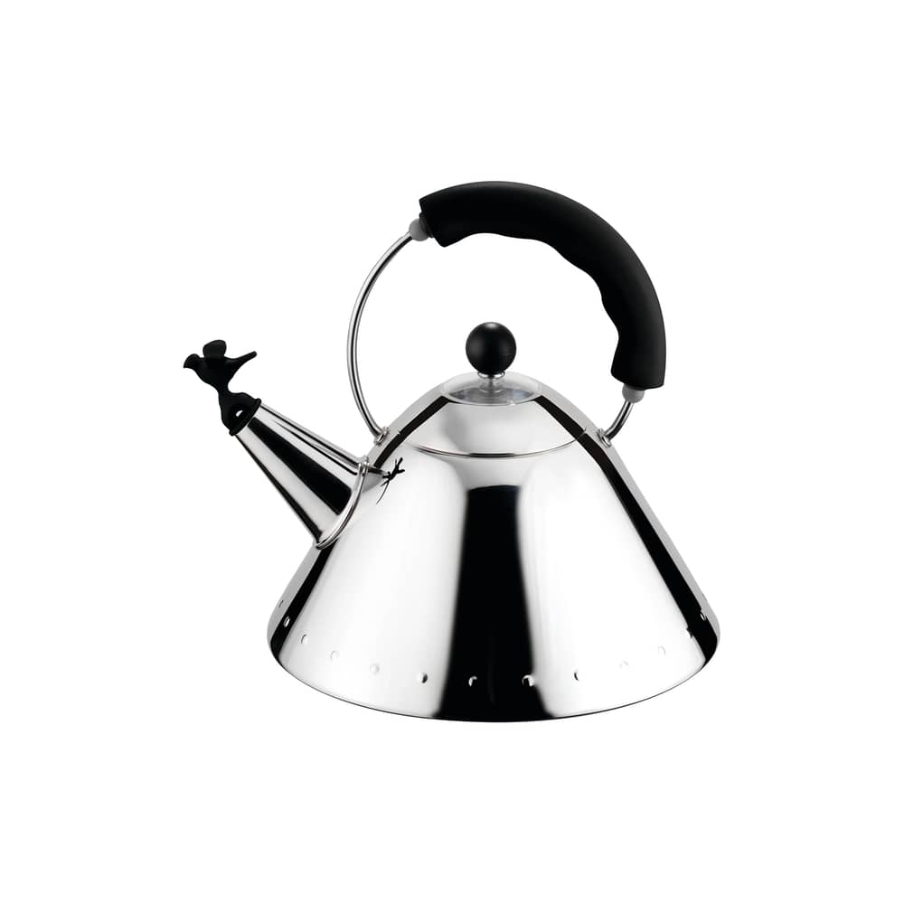 Bouilloire 9093 - Oisillon / Michael Graves, 1986 - 2 Litres /Induction - Alessi - Noir - Acier inoxydable, Résine thermoplastique