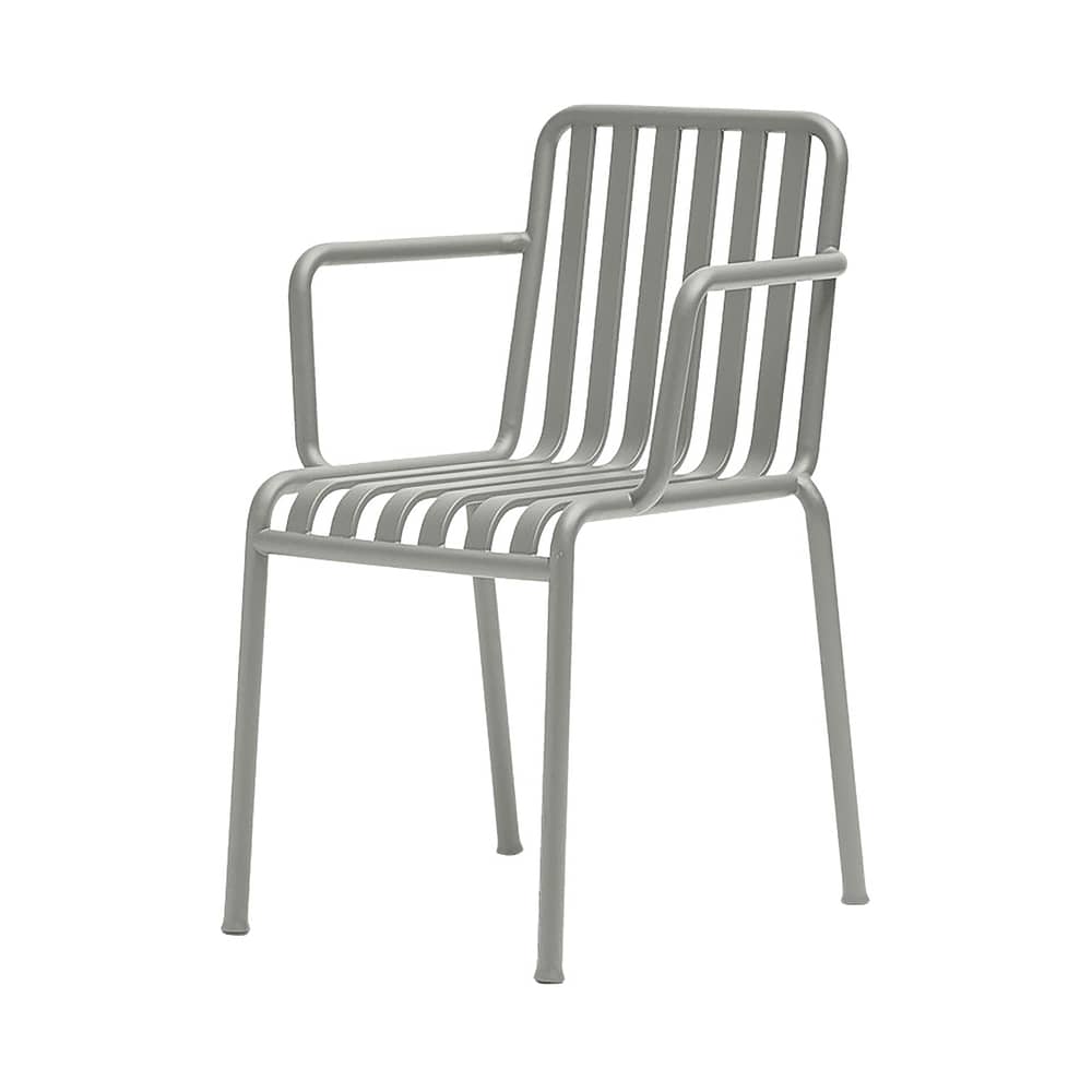 Fauteuil empilable Palissade / Bouroullec, 2016 - Hay - Gris clair - Acier laqué époxy