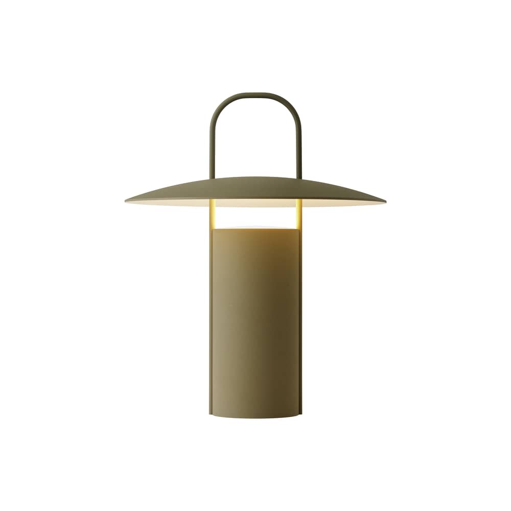 Kabellose, wiederaufladbare Außenlampe Ray metall grün / Ø 21 x H 23,5 cm - Metall - Audo Copenhagen - Grün - Aluminium