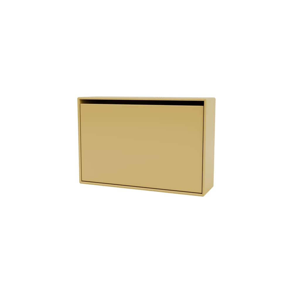 Meuble à chaussures Hide bois jaune / L 69,6 x H 46,8 x Prof. 20 cm - MONTANA - Cumin 157 - MDF laqué