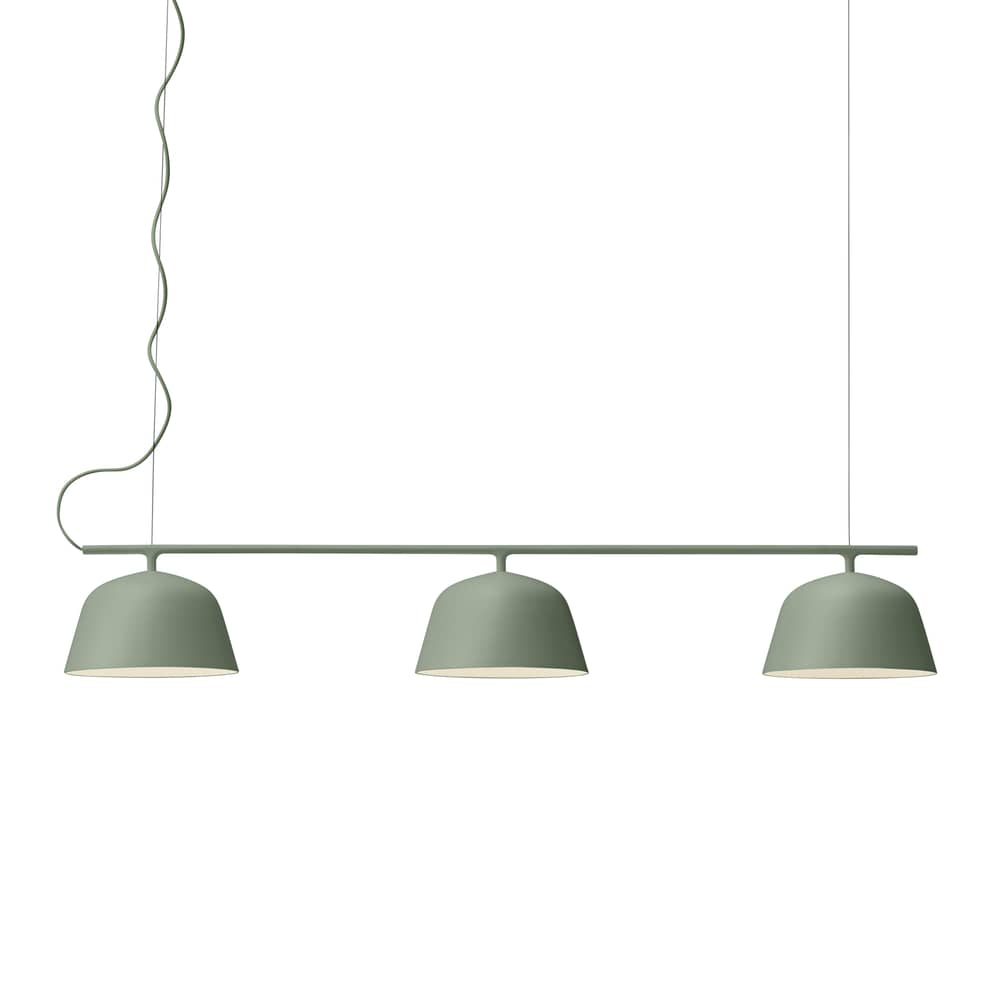 Suspension Ambit Rail métal vert / L 126 cm - Muuto - Vert sauge - Aluminium