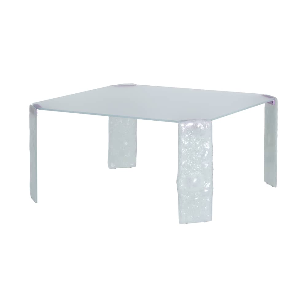 Table carrée Opalia verre transparent / 156 x 156 cm - Glas Italia - Transparent - Verre