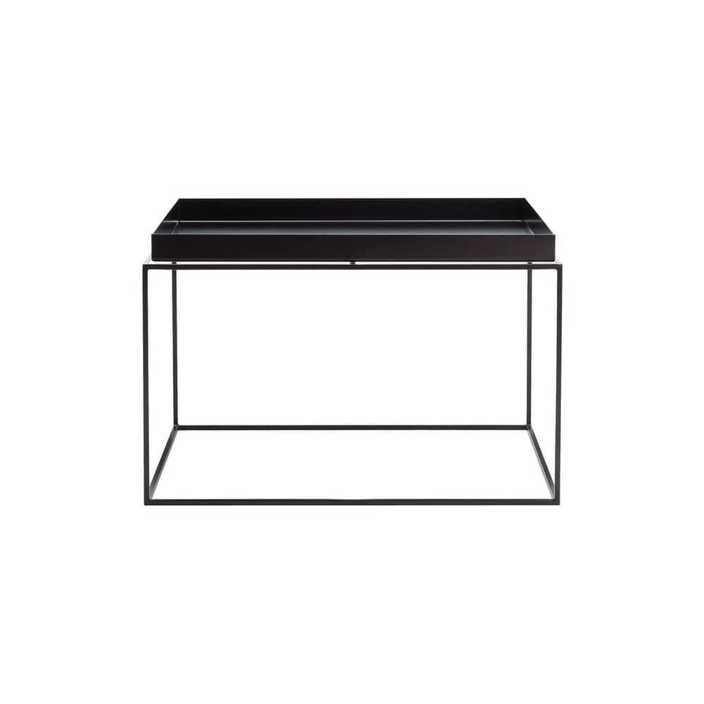 Table basse Tray métal noir / 60 x 60 x H 39 cm - Hay - Noir - Acier laqué