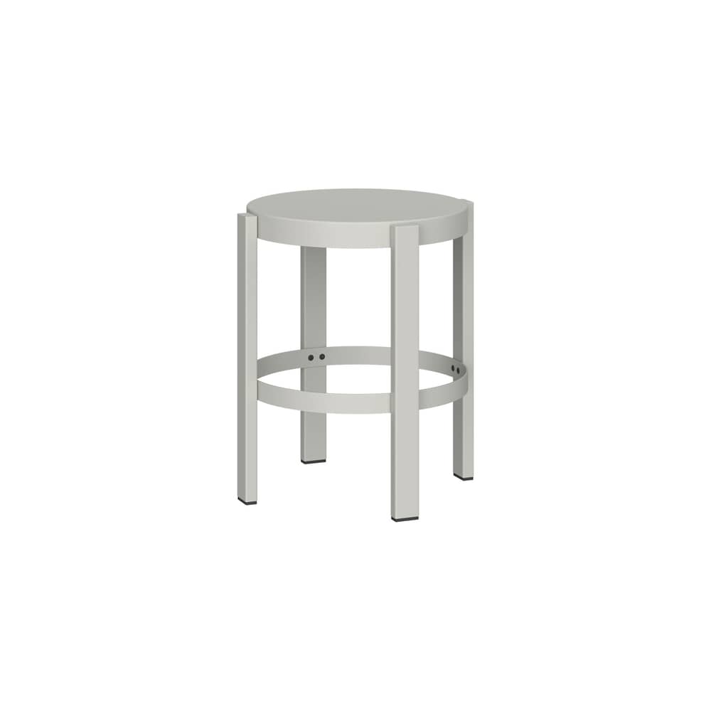 Tabouret Doon métal gris / H 45 cm - NOO.MA - Gris galet - Acier