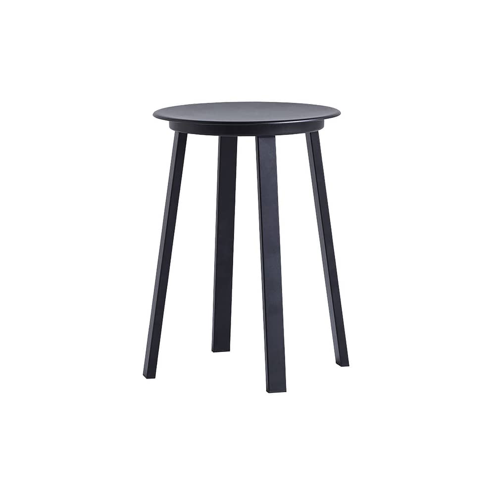 Tabouret Revolver métal noir pivotant / H 48 cm - Métal - Hay - Noir - Acier peinture époxy, Aluminium