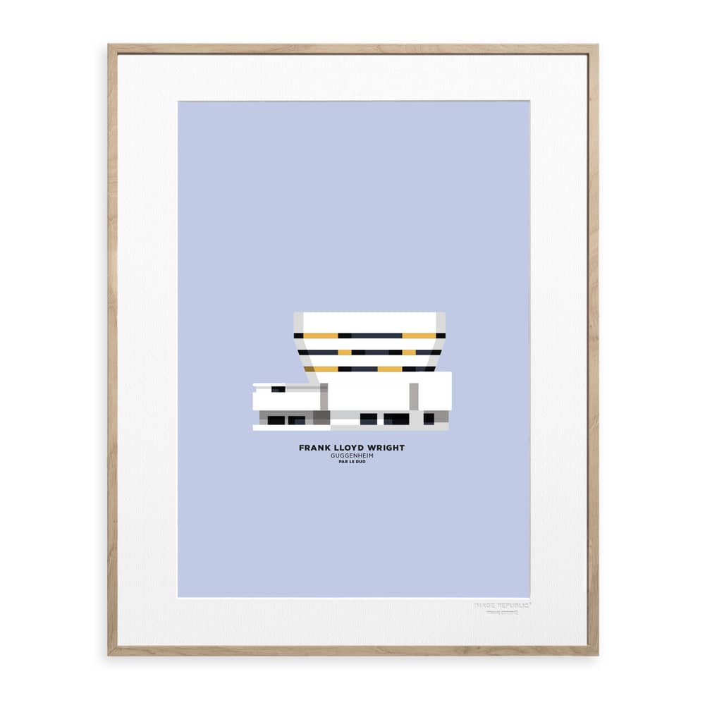 Affiche Le Duo - Archi Guggenheim Musée papier multicolore / 40 x 50 cm / Seconde vie - Image Republic - Guggenheim Musée - Papier mat
