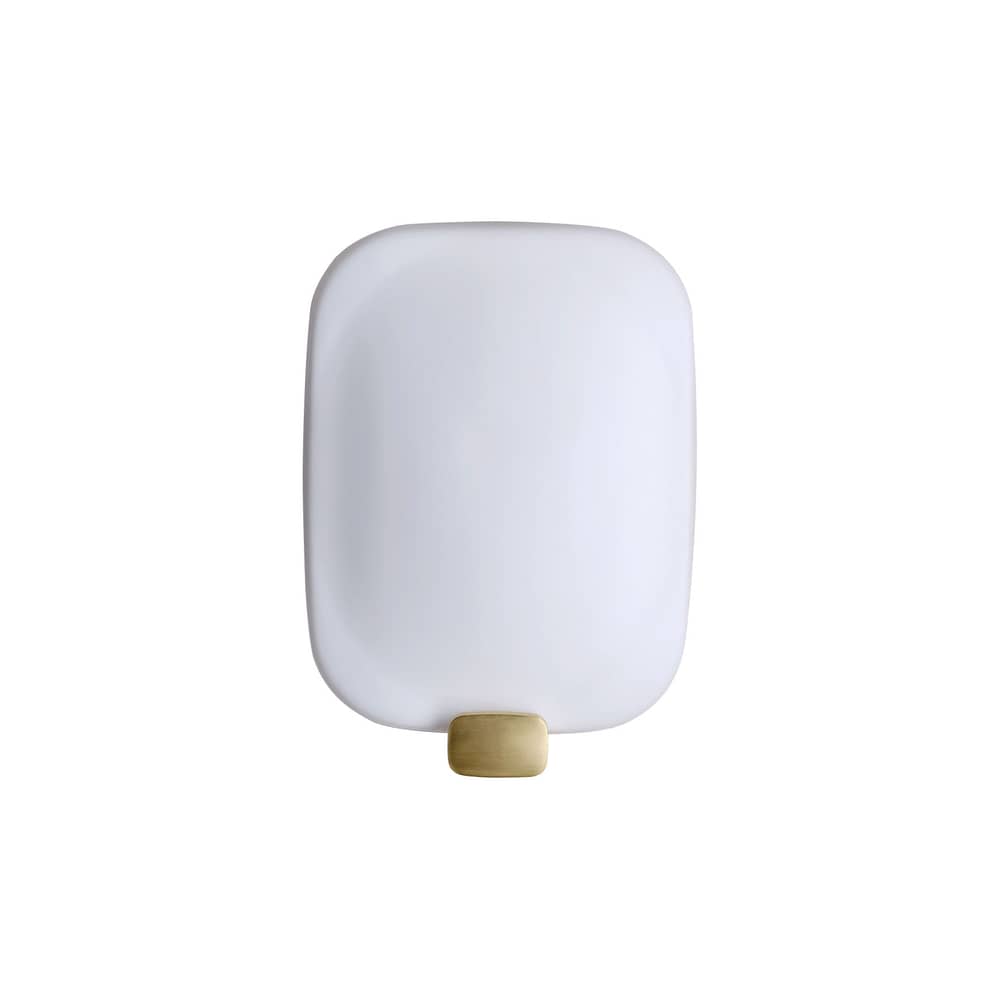 Light Me Tender Vertical LED Wall light glass white gold - DCW éditions - Vertical / White & Gold - Aluminium, Blown glass