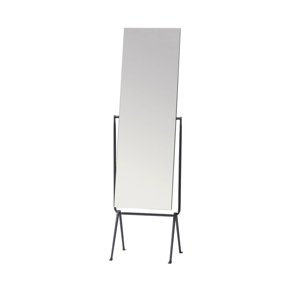 Standspiegel Officina metall schwarz / Schmiedeeisen - Neigbar / Bouroullec, 2016 - Magis - Schwarz - Glas, Schmiedearbeit