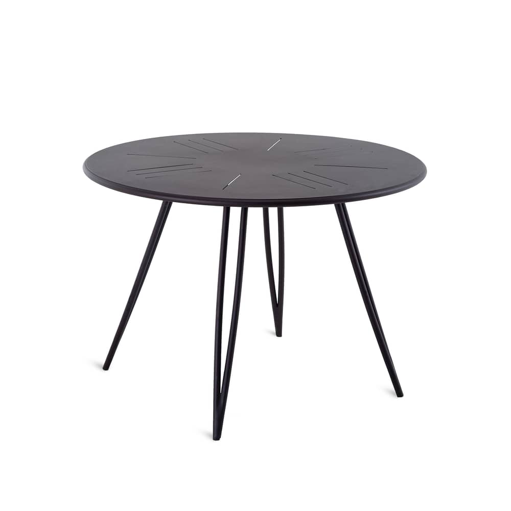 Table ronde Ariete marron métal / Ø 110 - Unopiu - Bronze - Fer