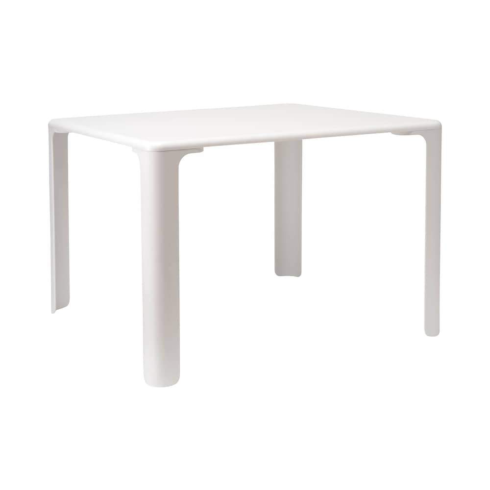 Tavolo bimbi Linus materiale plastico legno bianco 75 cm x 55 cm - Magis - Bianco - MDF finitura polimero, Polipropilene