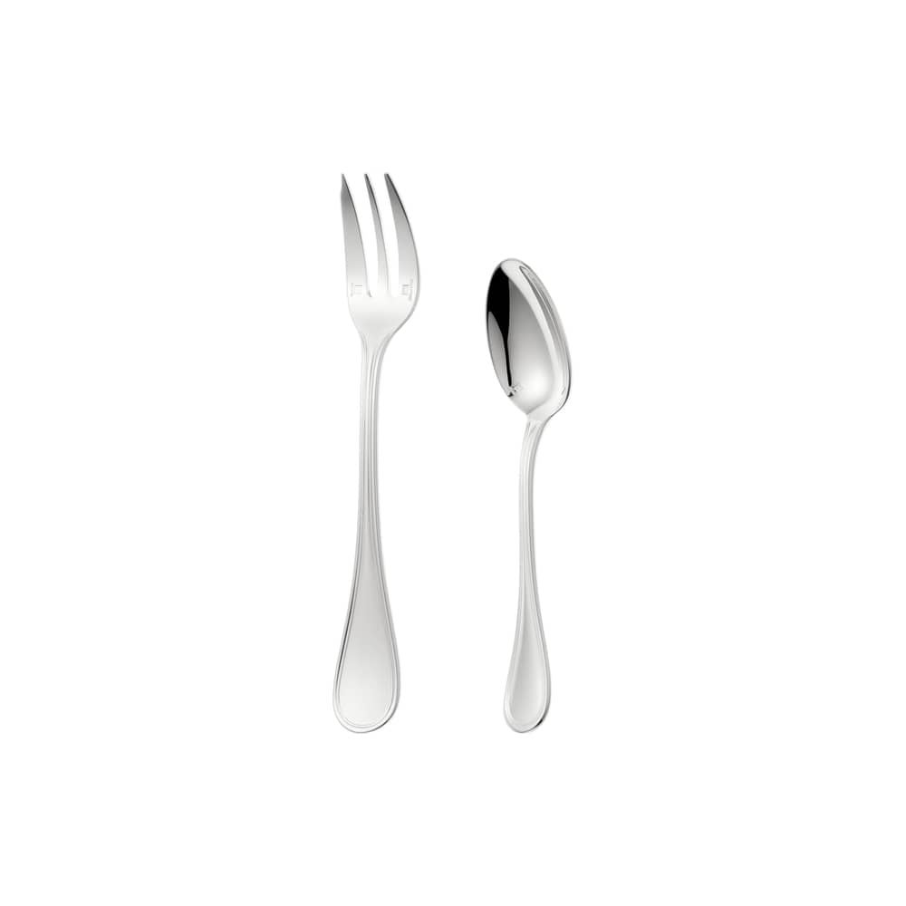 Besteck Set Albi metall / 4 Stück für Tea time - Für 2 Personen - Christofle - Versilbertes Metall - Versilbertes Metall