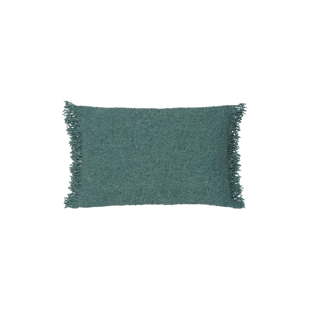 Kissenüberzug Fria textil blau / 60 x 40 cm - BROSTE COPENHAGEN - Blaugrün - Baumwolle, Polyesterfaser
