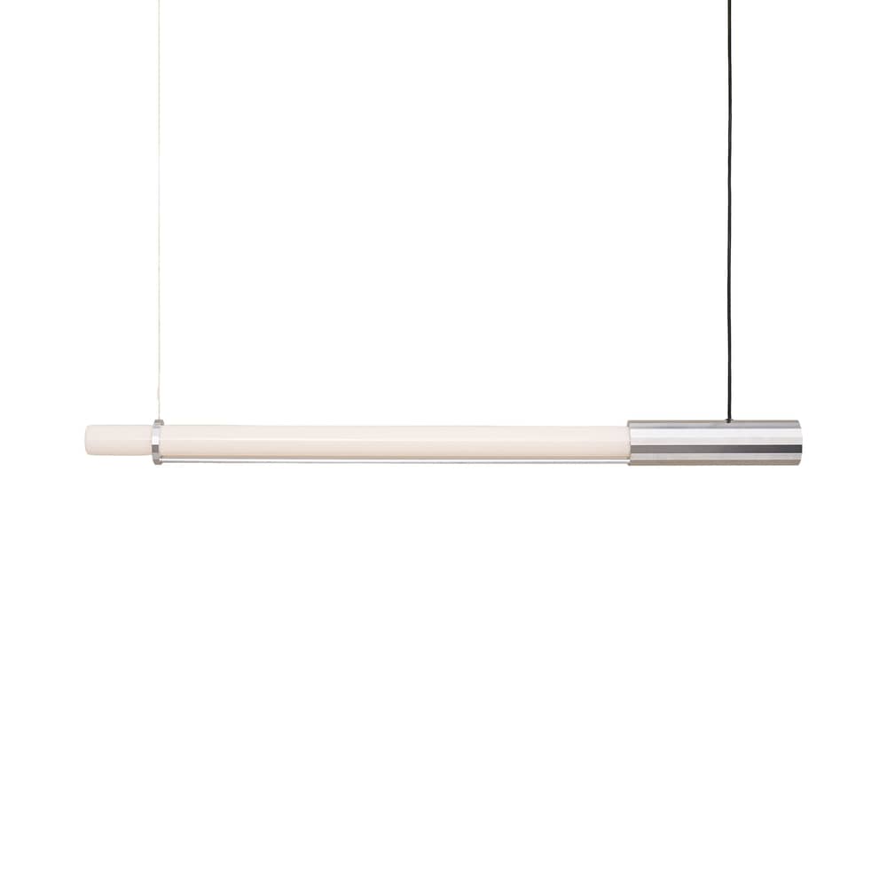 In Fine LED Pendant glass silver / L 105 cm - DCW éditions - Silver - Aluminium, Glass