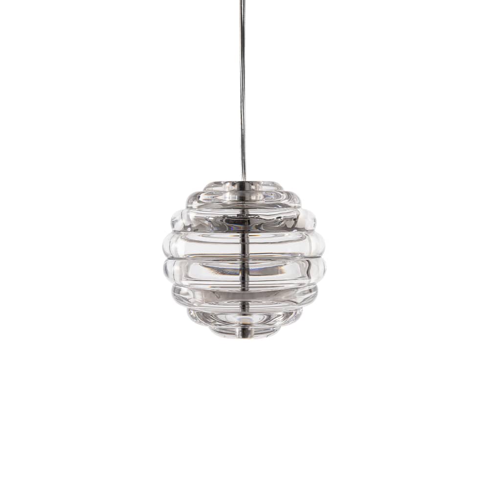 Pendelleuchte Press Mini Sphere glas transparent / LED - Ø 14,5 cm - Tom Dixon - Transparent - Pressglas