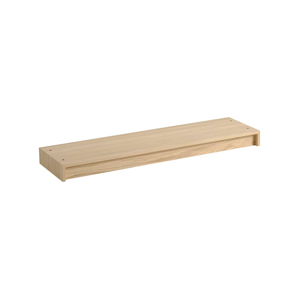Accessorio  legno naturale / Supporto L 131 x P 35 x H 10 cm - Per moduli medi o grandi impilati - Muuto - Rovere - Agglomerato impiallacciato in rovere
