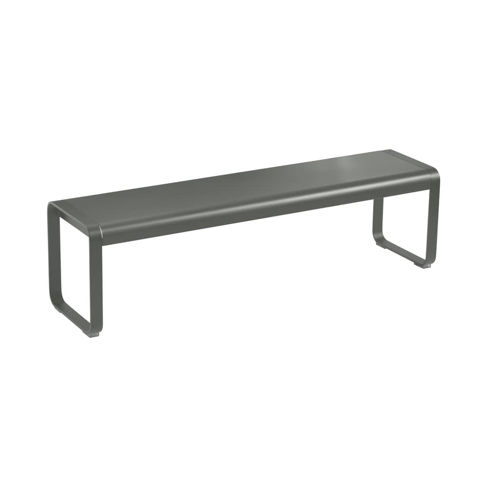 Banc Bellevie métal vert gris / L 161 cm - 4 places - Fermob - Romarin - Acier, Aluminium