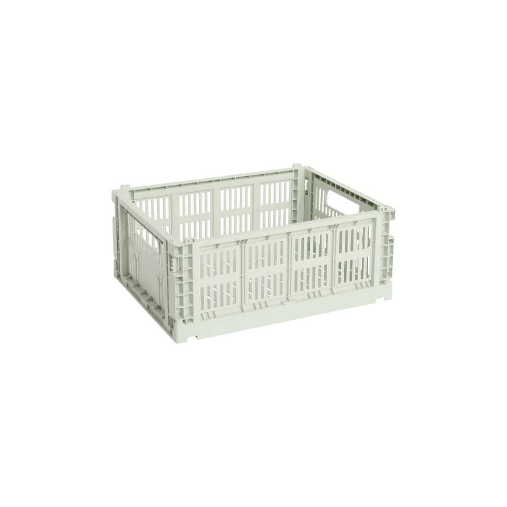 Cestino Colour Crate materiale plastico verde Medio / 26,5 x 34,5 cm - Riciclato - Hay - Menta - Polipropilene riciclato