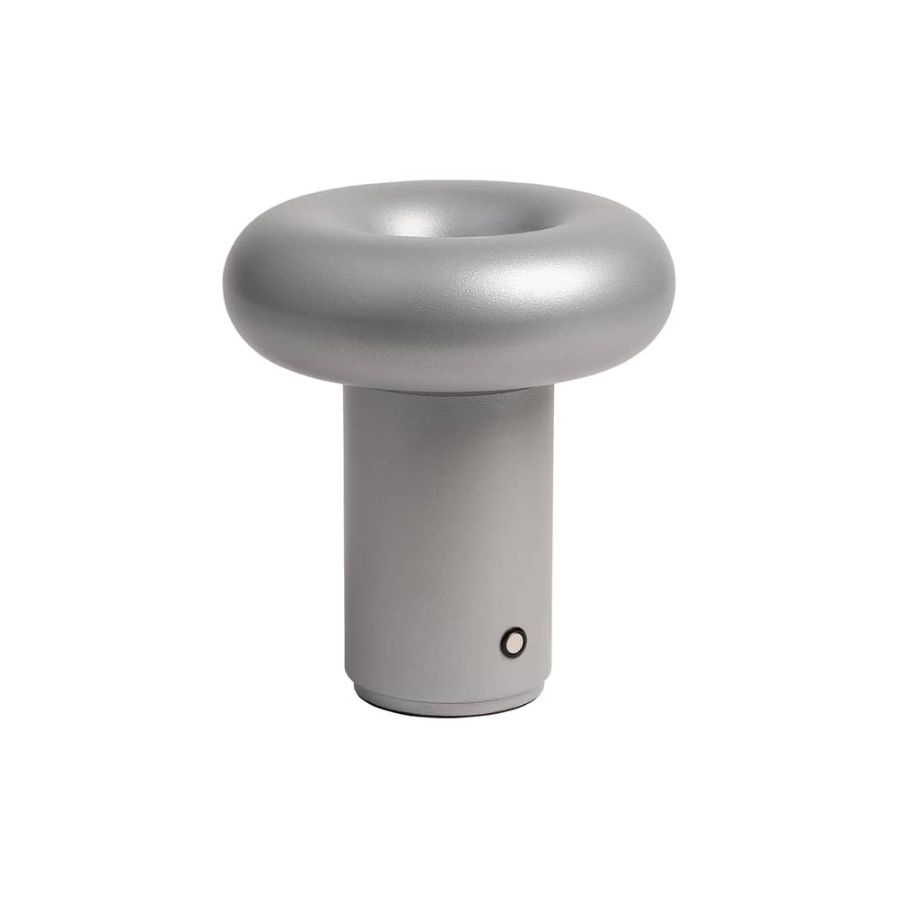Lampe extérieur sans fil rechargeable Glimpse métal / Ø 17 cm - & klevering - Argent givré - Métal