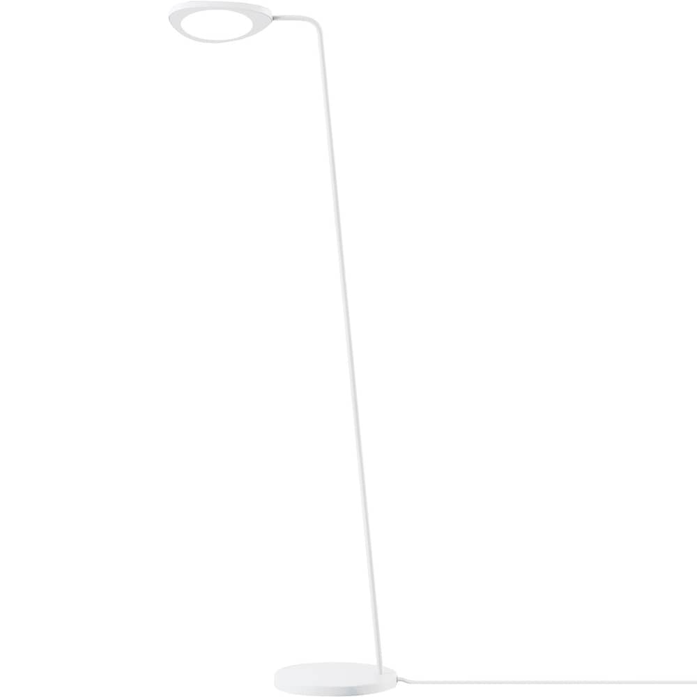 Lampadaire Leaf LED métal blanc / Orientable - Muuto - Blanc - Aluminium
