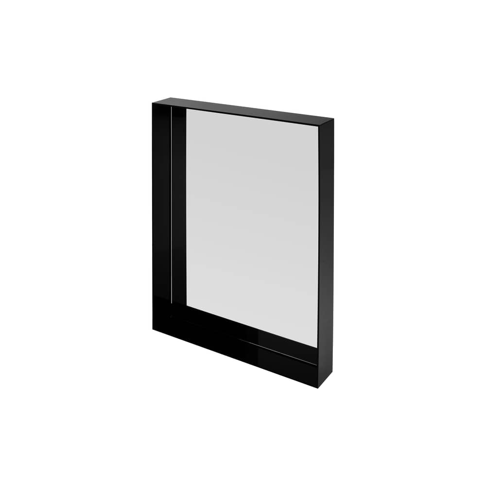 Miroir mural Only me plastique noir / L 50 x H 70 cm - Philippe Starck, 2012 - Kartell - Noir opaque brillant - Miroir, PMMA