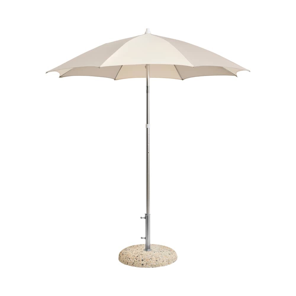 Ombrellone Terrazza - Octagon tessuto grigio / Ø 200 cm - Hay - Grigio e bianco sporco - Acciaio, Alluminio, Polipropilene, Tessuto in olefina