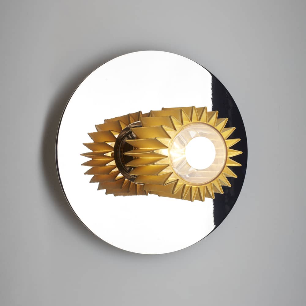 Applique In the sun Medium or argent métal / Plafonnier - Ø 27 cm / Seconde vie - DCW éditions - Chromé / Maille or - Acier, Aluminium, Verre