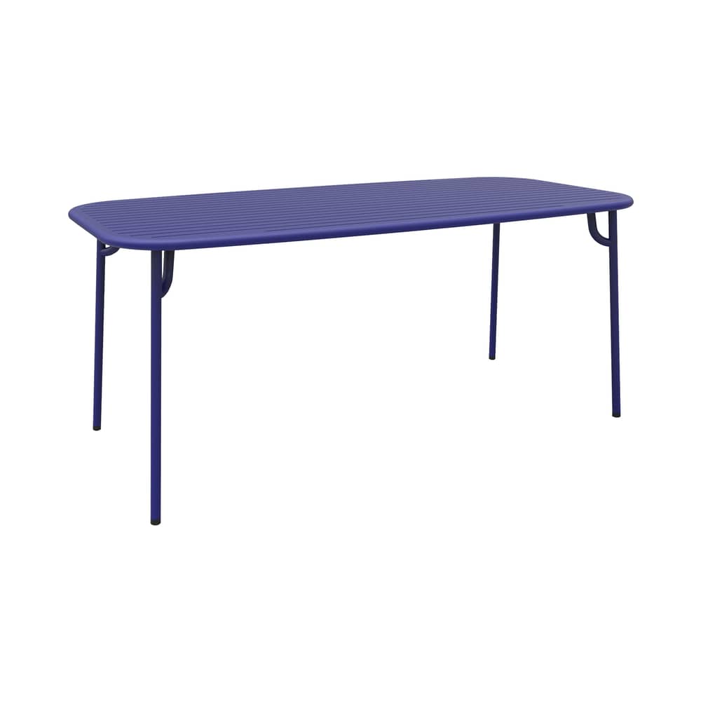 Tavolo rettangolare Week-end metallo blu / 180 x 85 cm - Alluminio - Petite Friture - Blu - Alluminio termolaccato epossidico