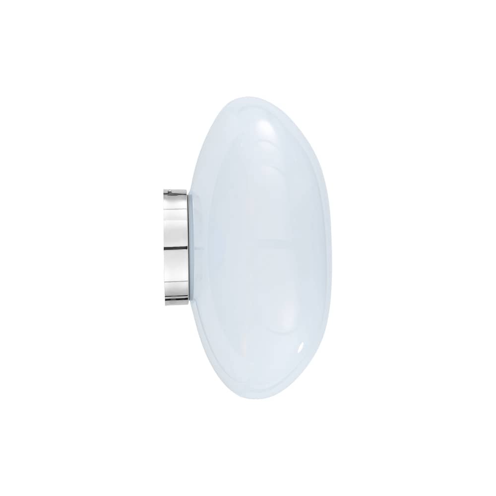 Wandleuchte Melt Surface plastikmaterial weiß / Ø 50 cm - Tom Dixon - Opalescent White / Verchromt - Geblasenes Polycarbonat, Stahl
