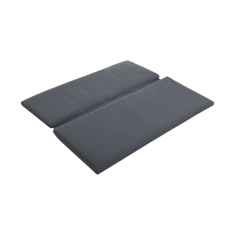 Accessoire  tissu gris / Coussin intégral outdoor - Pour canapé de jardin Crate Lounge sofa - Hay - Anthracite - Mousse polyuréthane, Tissu oléfine