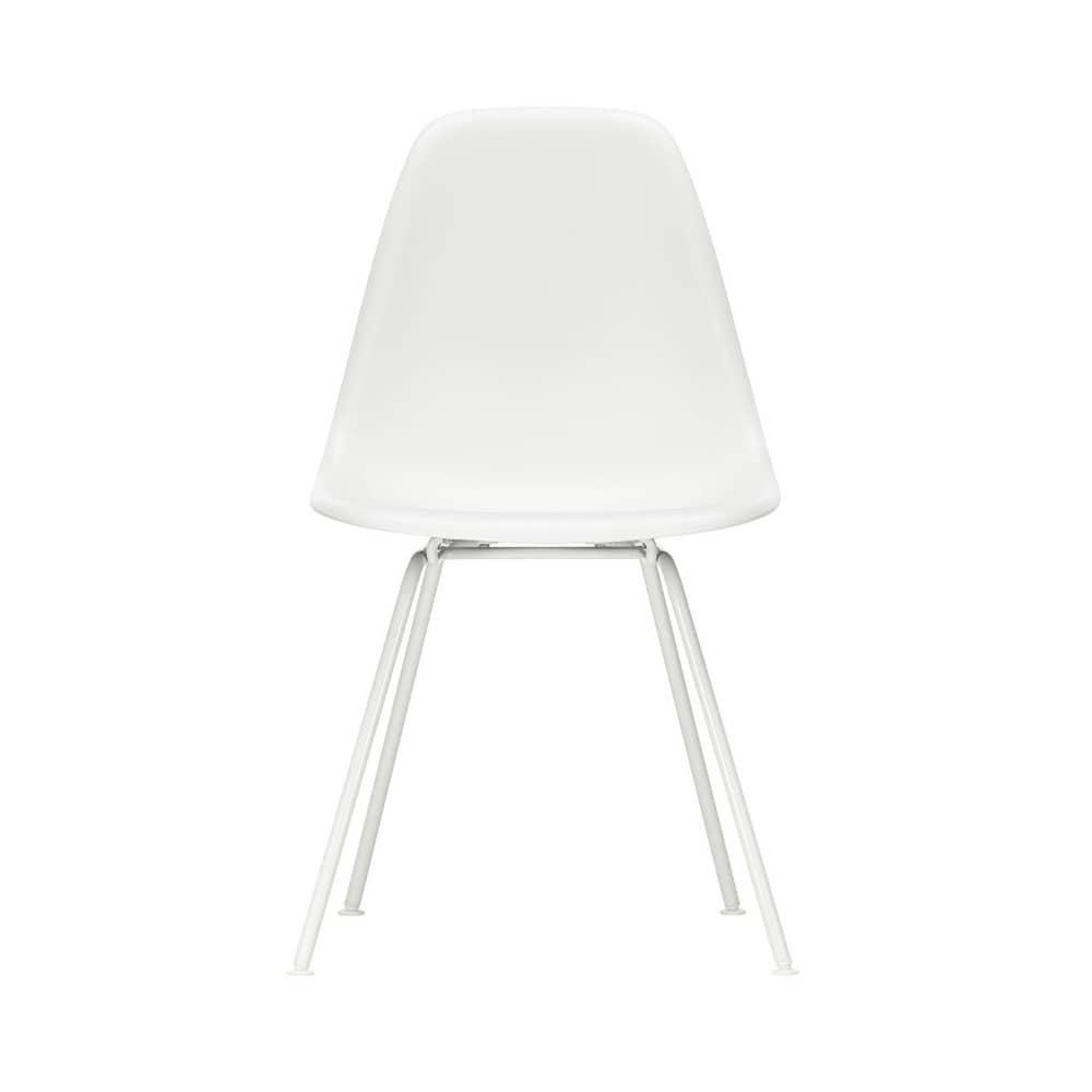 Chaise DSX - Eames Plastic Side Chair / (1950) - Pieds blancs - Vitra - Blanc / Pieds blancs - Acier laqué époxy, Polypropylène