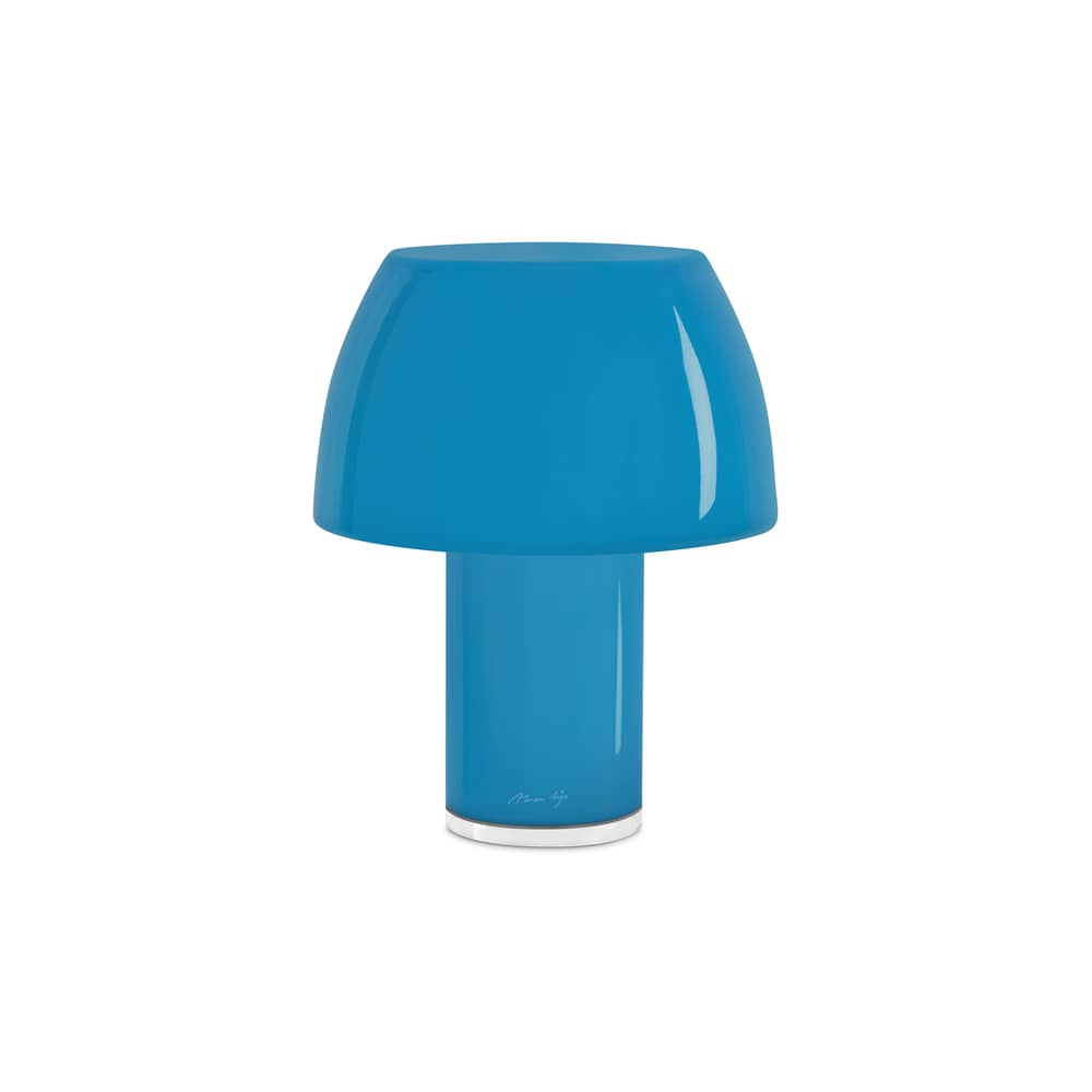 Lampada da esterno ricaricabile senza fili Lorosae LED vetro blu - Nemo - Blu Oltremare - Vetro