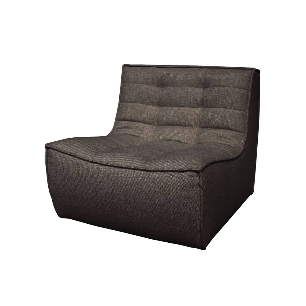 Fauteuil N701 - Ethnicraft - Gris foncé - Bois, Mousse, Tissu
