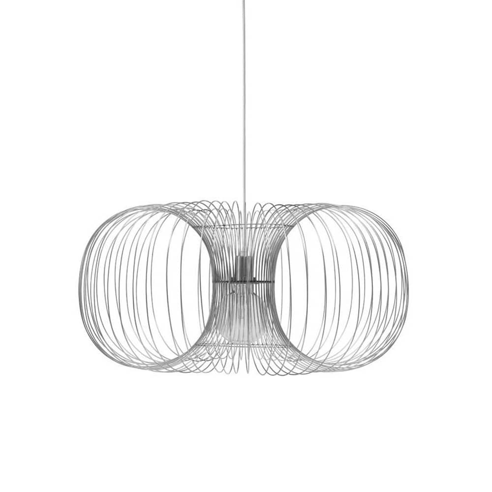 Pendelleuchte Coil silber metall / Ø 90 cm - Stahl - Normann Copenhagen - Ø 90 cm / Stahl - rostfreier Stahl
