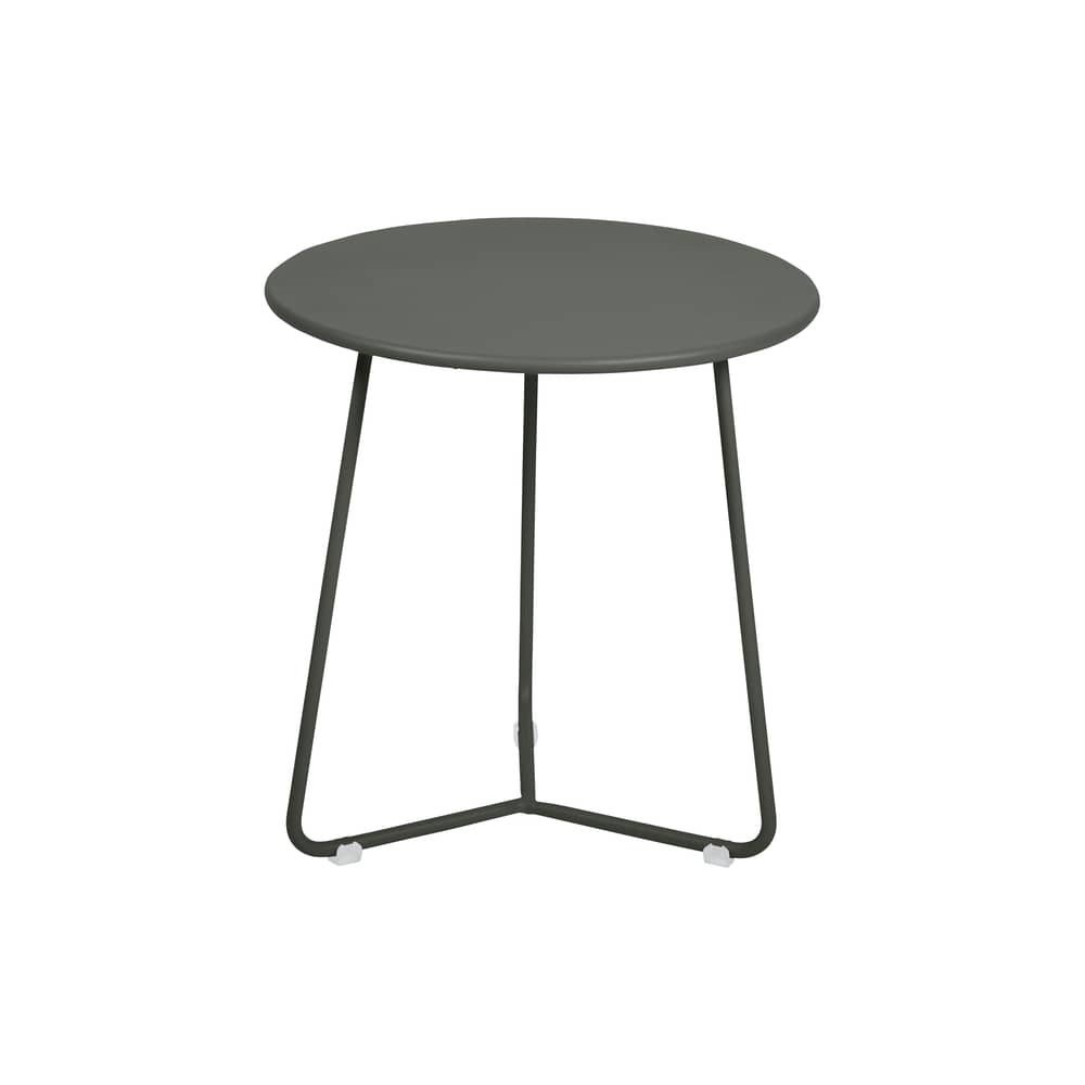 Beistelltisch Cocotte metall grün grau / Ø 34 x H 36 cm - Fermob - Rosmarin - bemalter Stahl