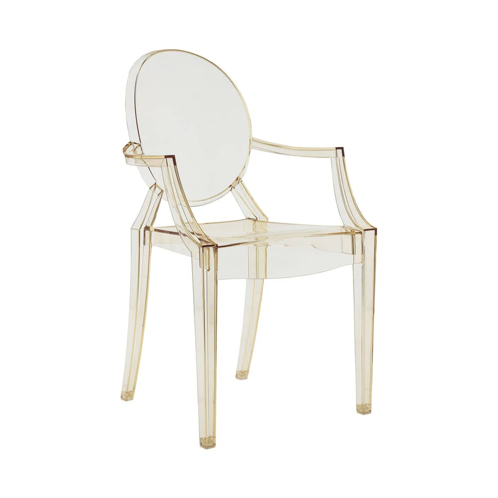 Fauteuil empilable Louis Ghost tranparent jaune / Polycarbonate 2.0 - Kartell - Jaune transparent - Polycarbonate