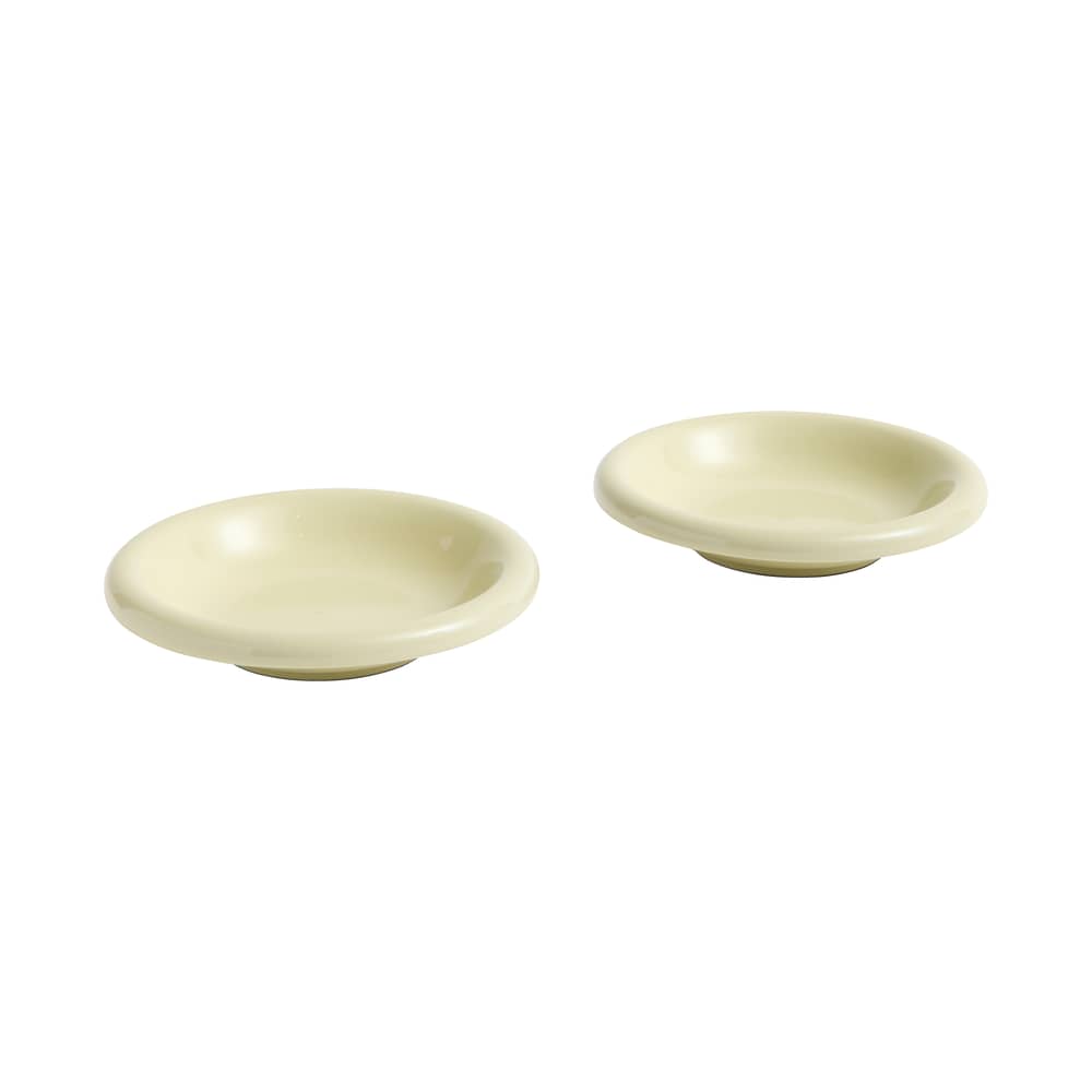 Barro Soup plate ceramic green / Ø 20 x H 4 cm - Set of 2 - Hay - Pistachio - Enamelled sandstone