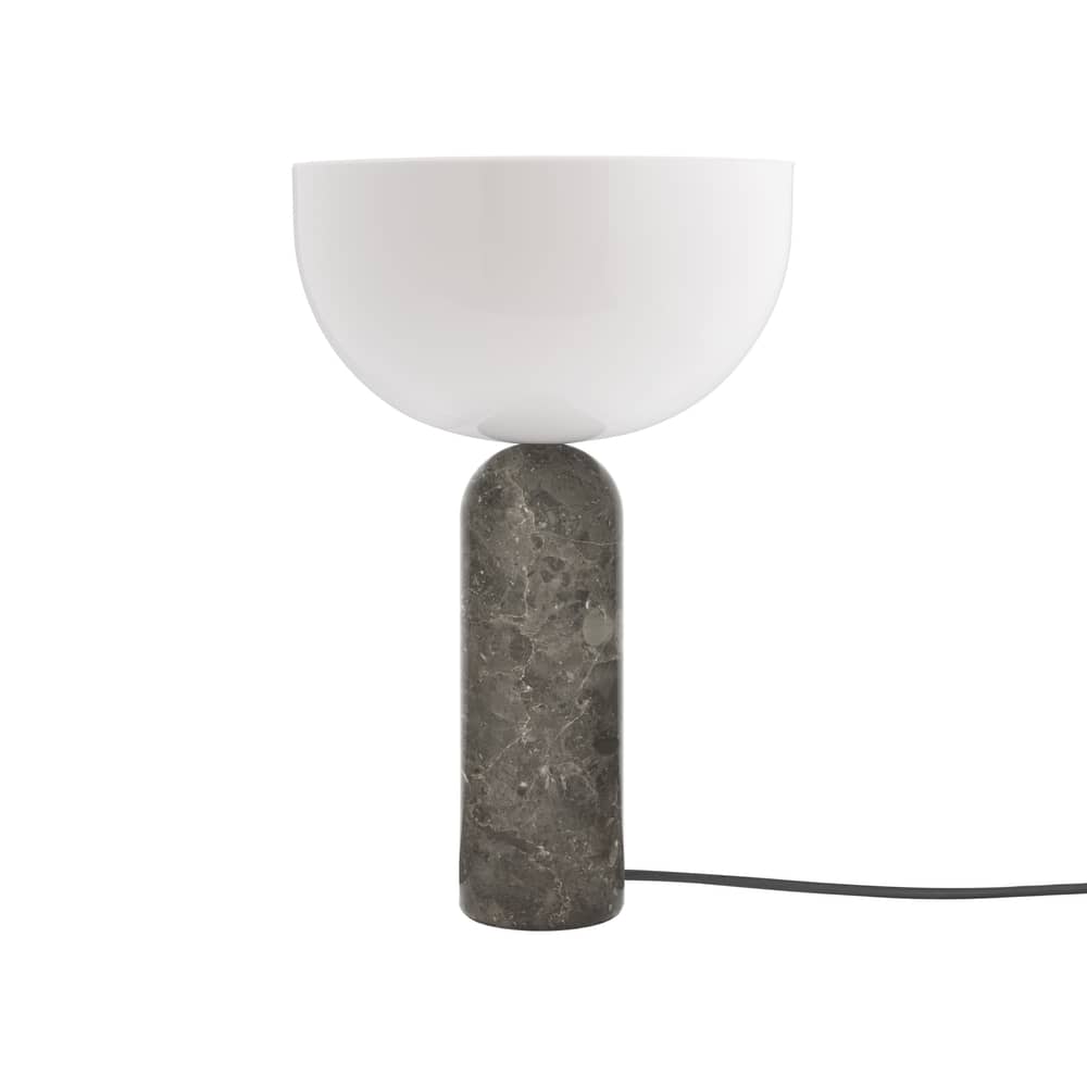 Lampada da tavolo Kizu Large pietra grigio / Base marmo - H 45 cm - NEW WORKS - marmo grigio - Acrilico, Marmo